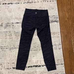 lululemon athletica Black Zebra Print Leggings